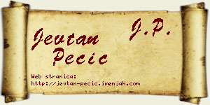 Jevtan Pecić vizit kartica